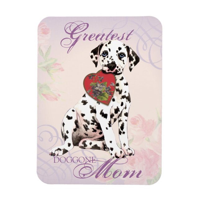 Dalmatian Heart Mom Magnet (Vertical)
