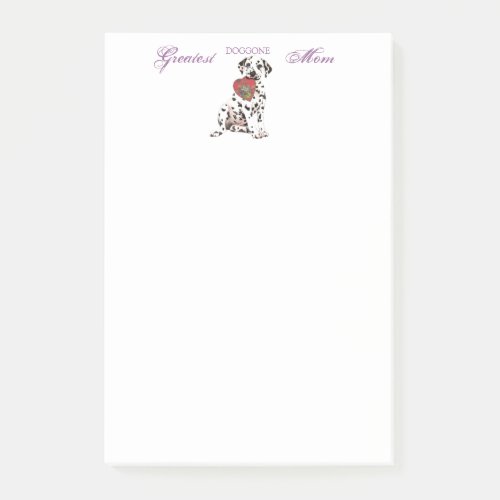 Dalmatian Heart Mom Post_it Notes