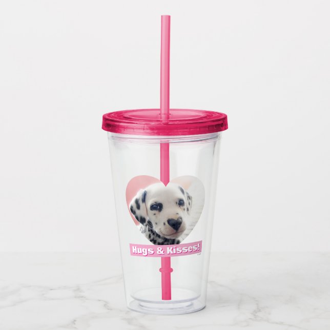 Dalmatian Heart Nose Acrylic Tumbler (Front)