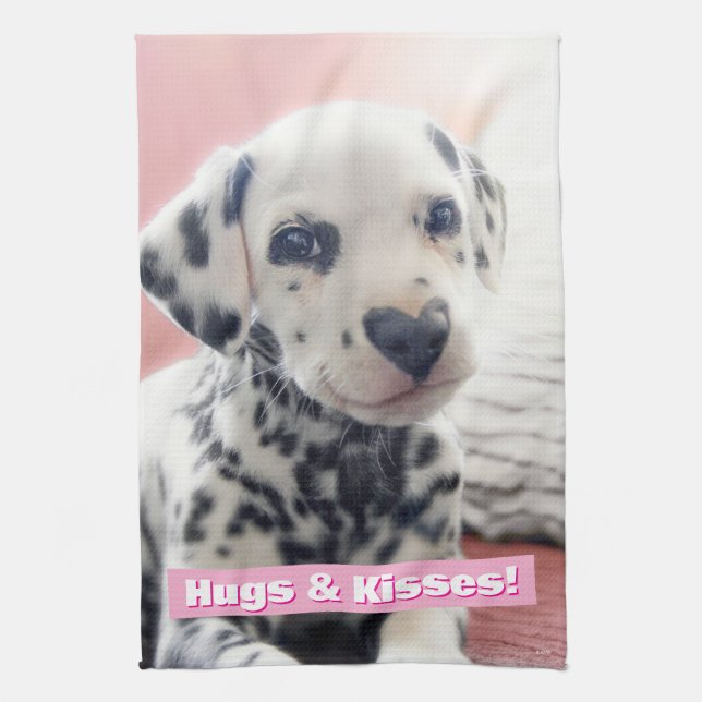 Dalmatian Heart Nose Kitchen Towel (Vertical)