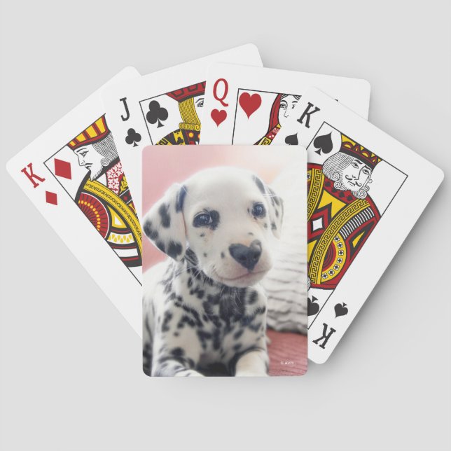 Dalmatian Heart Nose Poker Cards (Back)