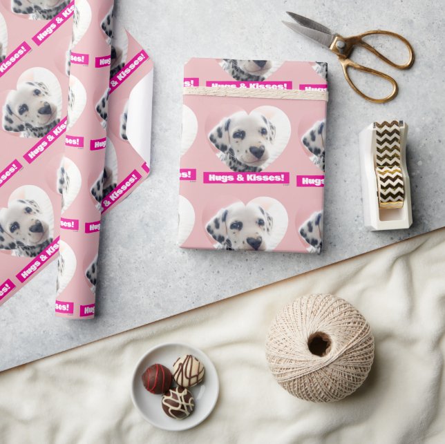 Dalmatian Heart Nose Wrapping Paper (Crafts)