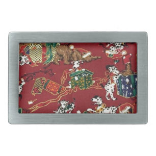 Dalmatian Holiday Print Belt Buckle