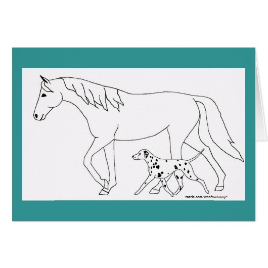 Dalmatian & Horse Cards (Front Horizontal)