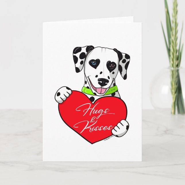 Dalmatian Hugs & Kisses Card (Front)