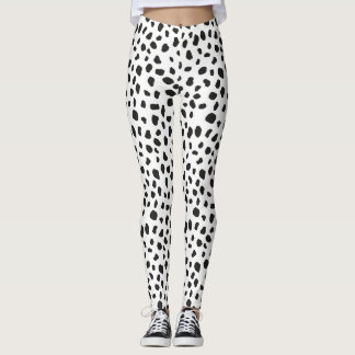 Dalmatian Leggings/ Spotted Animal Print Leggings