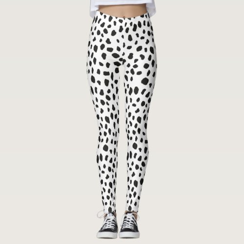 Dalmatian Leggings Spotted Animal Print Leggings