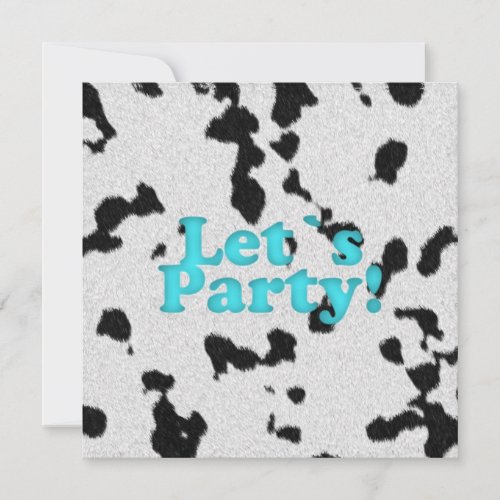 Dalmatian Lets Party Invitation Template
