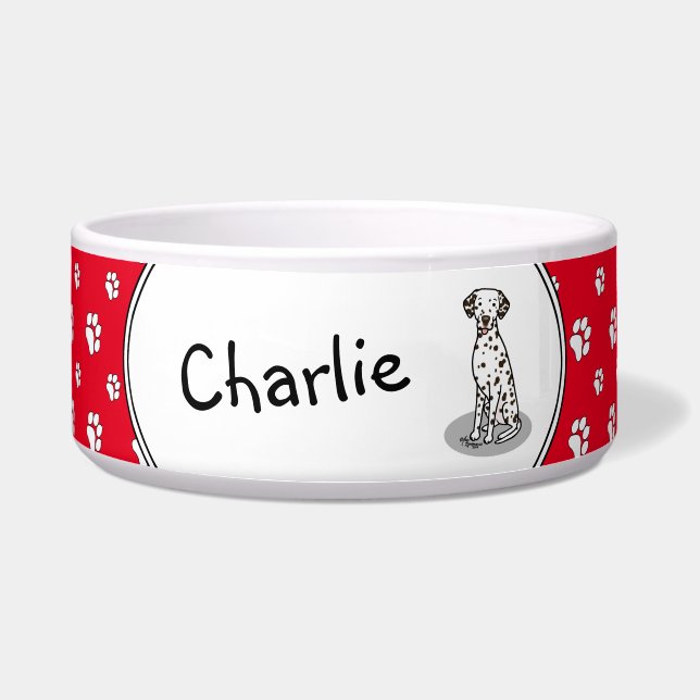 Dalmatian (liver 1) Cute Dog Bowl (Front)