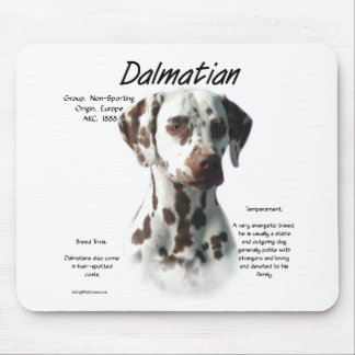 Dalmatian (liver) History Design Mouse Pad