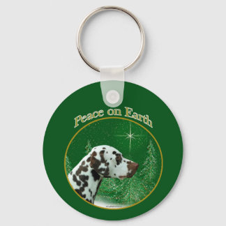 Dalmatian (liver) Peace Keychain
