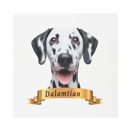 Dalmatian love friendly cute sweet dog metal print