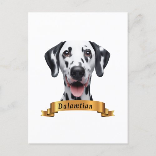 Dalmatian love friendly cute sweet dog postcard