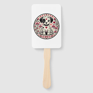 Dalmatian Love Hand Fan