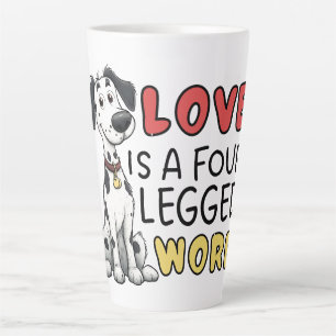 Dalmatian Love is a Four Letter Word Latte Mug
