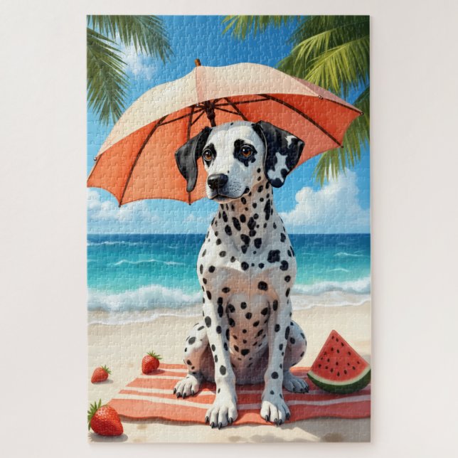 Dalmatian Luxury Beach Scene Jigsaw Puzzle (Vertical)
