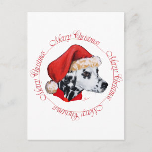 Dalmatian Merry Christmas Holiday Postcard