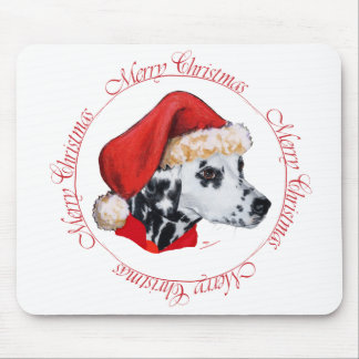 Dalmatian Merry Christmas Mouse Pad
