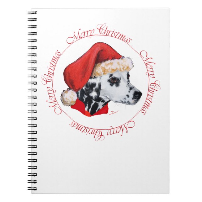 Dalmatian Merry Christmas Notebook (Front)