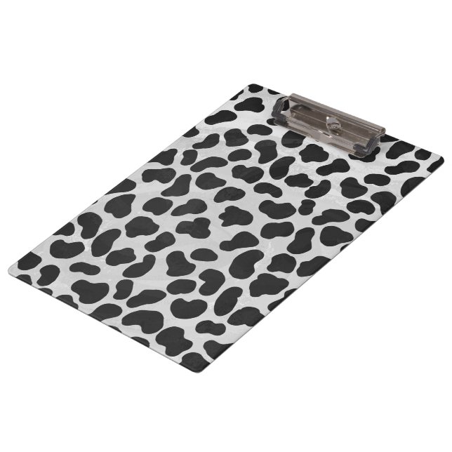 Dalmatian Monogrtam Black and White Prints Clipboard (Angled)