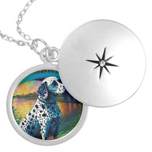 Dalmatian Necklace with Rainbow Colors
