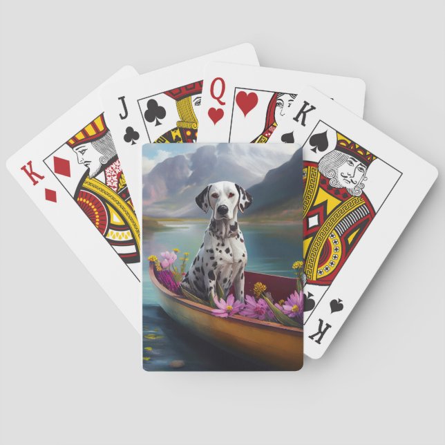 Dalmatian on a Paddle: A Scenic Adventure Poker Cards (Back)