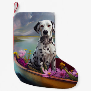 Dalmatian on a Paddle: A Scenic Adventure Small Christmas Stocking