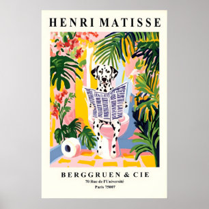 Dalmatian On a Toilet - Funny Matisse Print for