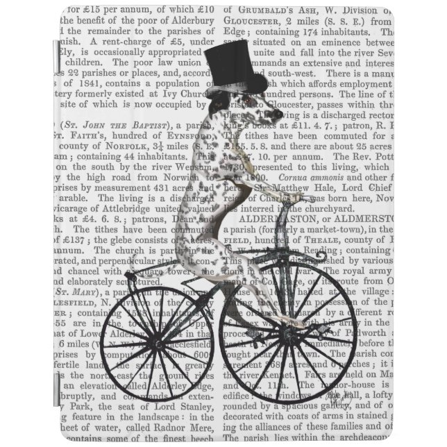 Dalmatian on Bicycle 2 iPad Air Cover (Front)