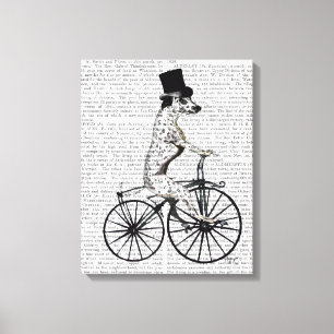 Dalmatian on Bicycle Canvas Print
