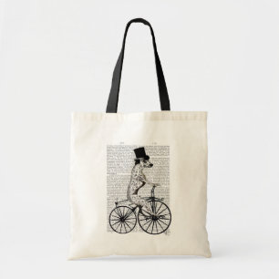 Dalmatian on Bicycle Tote Bag
