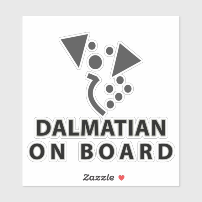 Dalmatian On Board Sticker (Sheet)