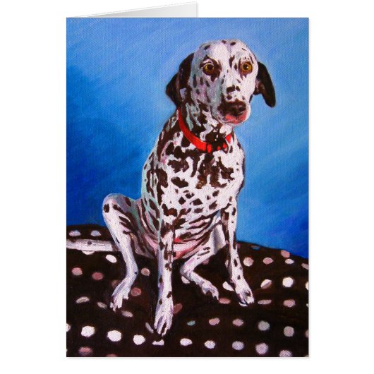 Dalmatian on spotty cushion 2011 cards (Front)