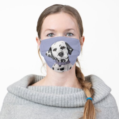 Dalmatian Painting _ Cute Original Dog Art Adult Cloth Face Mask