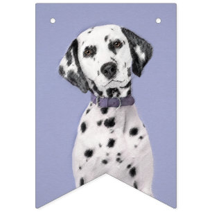 Dalmatian Painting - Cute Original Dog Art Bunting Flags