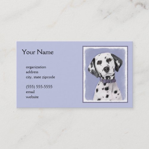 Dalmatian Painting _ Cute Original Dog Art Business Card