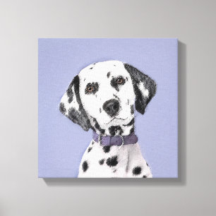 Dalmatian Painting - Cute Original Dog Art Canvas Print