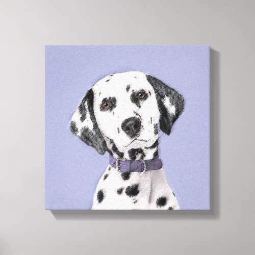Dalmatian Painting _ Cute Original Dog Art Canvas Print