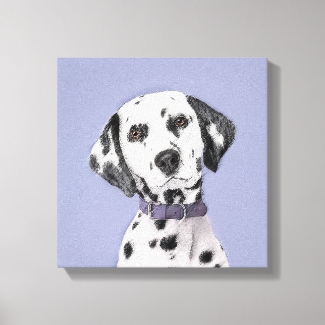 Dalmatian Painting - Cute Original Dog Art Canvas Print (Front)
