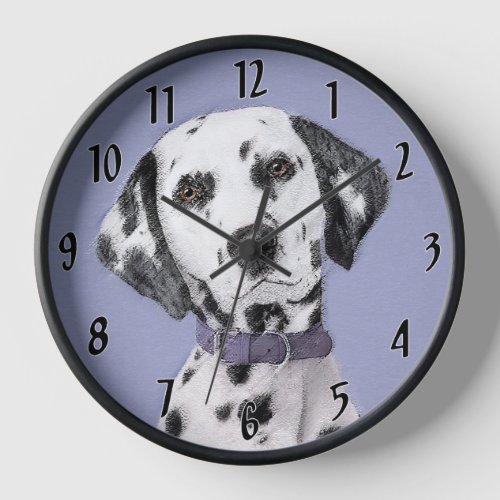 Dalmatian Painting _ Cute Original Dog Art Clock