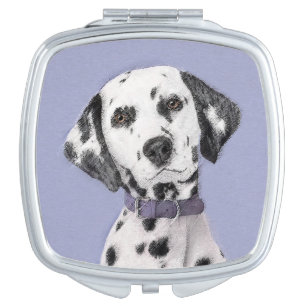 Dalmatian Painting - Cute Original Dog Art Compact Mirror