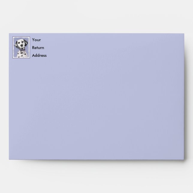 Dalmatian Painting - Cute Original Dog Art Envelope (Front)
