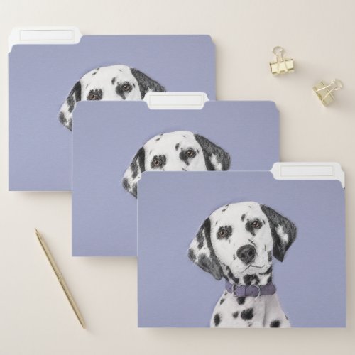 Dalmatian Painting _ Cute Original Dog Art File Folder