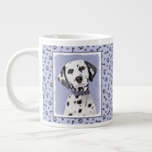 Dalmatian Painting _ Cute Original Dog Art Giant Coffee Mug