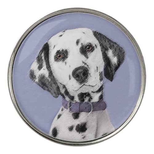 Dalmatian Painting _ Cute Original Dog Art Golf Ball Marker