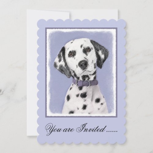 Dalmatian Painting _ Cute Original Dog Art Invitation