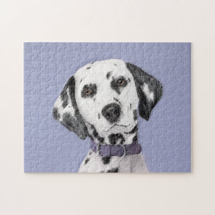 Dalmatian Painting - Cute Original Dog Art Jigsaw Puzzle