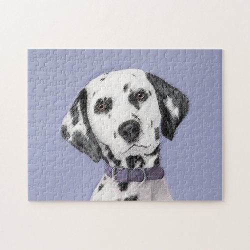 Dalmatian Painting _ Cute Original Dog Art Jigsaw Puzzle
