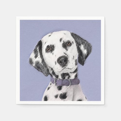 Dalmatian Painting _ Cute Original Dog Art Napkins