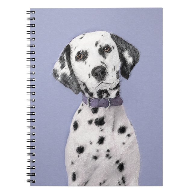 Dalmatian Painting - Cute Original Dog Art Notebook (Front)